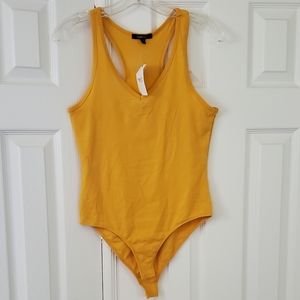 Yellow Racerback Bodysuit